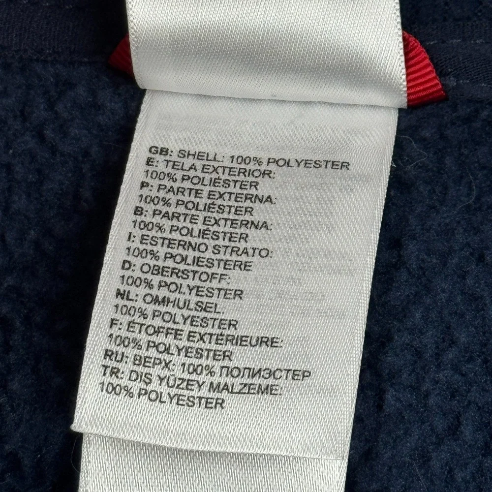 The North Face Sweater‎ Mens Large Blue1/4 Zip Fleece Pullover Mock Neck Casual